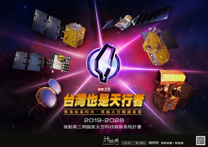 精進衛星科技,開創太空關鍵產業
2019-2028推動第三期國家太空科技發展長程計畫