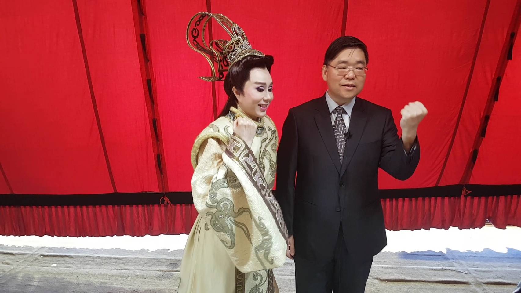 「反賄攜手‧幸福南投」，南投地檢署毛有增檢察長出席明華園歌仔戲慈善宮開演
