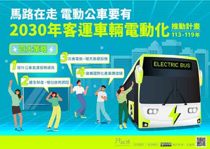 中央、地方齊心合作 積極達成2030年市區公車全面電動化目標