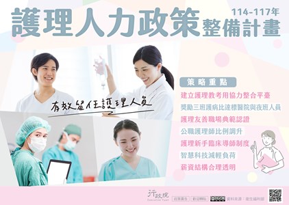 推動12項策略計畫充實護理人力、提升護理職場環境