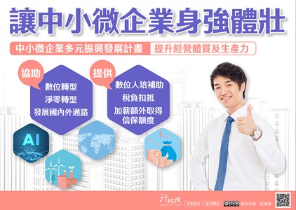 積極推動「中小微企業多元振興發展計畫」 全面提升經營體質及生產力