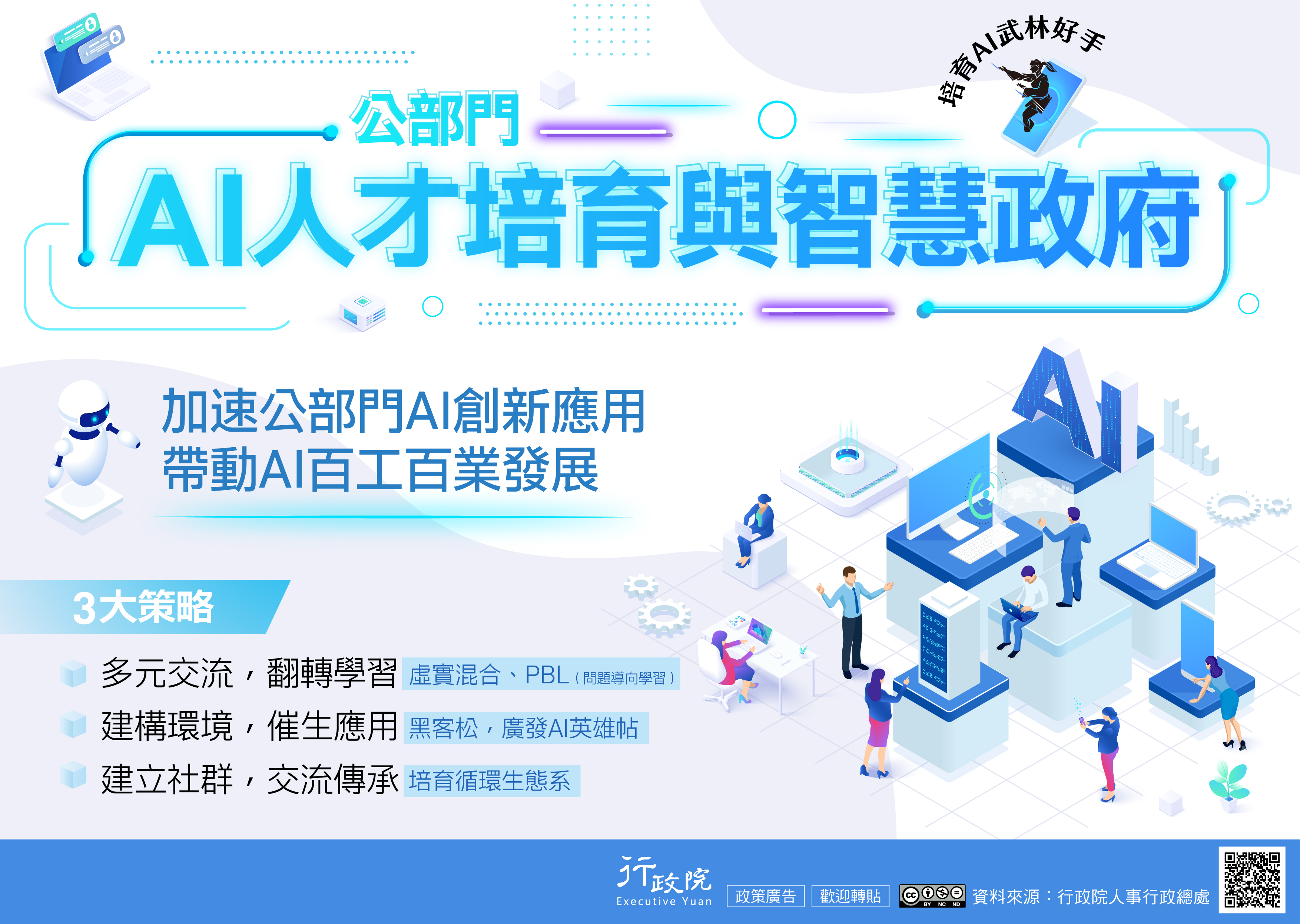 成立「AI公務人才發展辦公室」 全面推動公部門AI人才培育